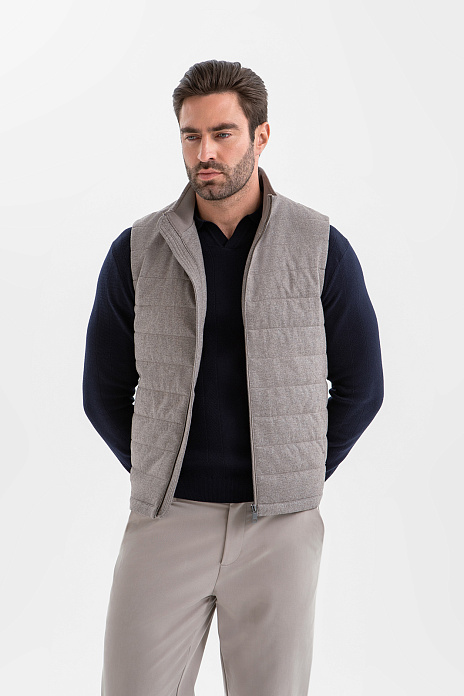 Жилет из смесовой шерсти, цвет Бежевый