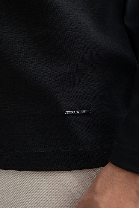 Лонгслив из хлопка, цвет Черный