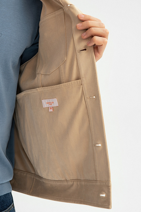 Куртка из алькантары бежевого цвета, цвет Бежевый