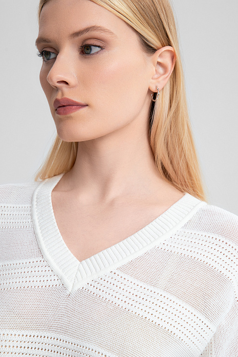 Футболка трикотажная в полоску, цвет Белый