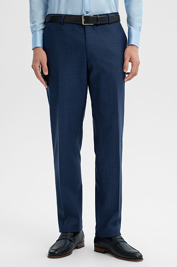 Брюки из шерсти и льна с водоотталкивающей обработкой