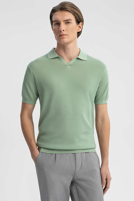 Поло из хлопка Пима, цвет Оливковый