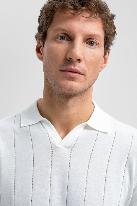 Поло из хлопка Пима, цвет Белый