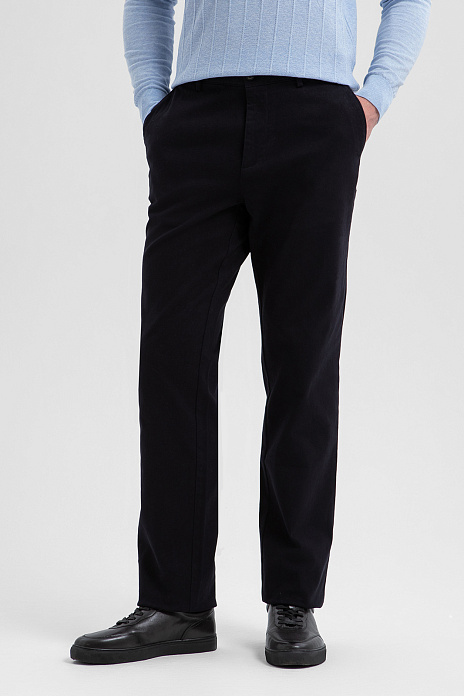 Брюки из хлопка, цвет Синий темный