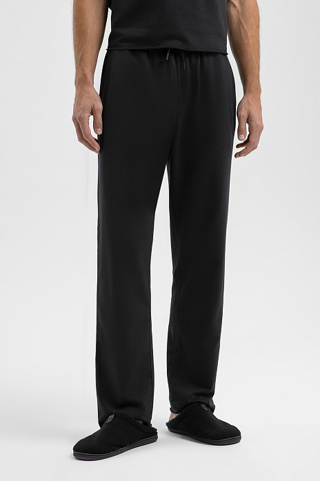 Брюки пижамные из хлопка, цвет Черный