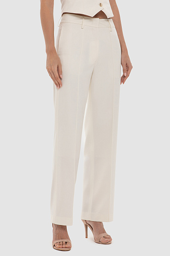 Брюки из смесовой шерсти, белый цвет