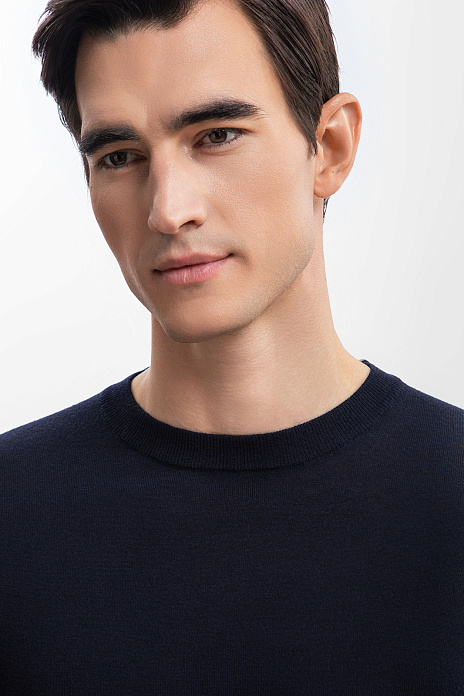 Джемпер из шерсти и кашемира, цвет Синий темный