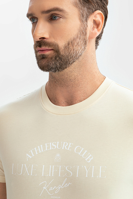 Футболка из хлопка, цвет Бежевый