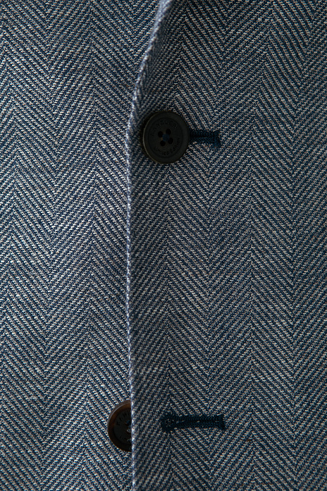 Пиджак изо льна и шерсти, лимитированная коллекция, цвет Голубой