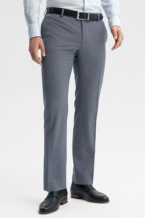 Брюки из шерсти, устойчивой к сминанию, цвет Серый светлый