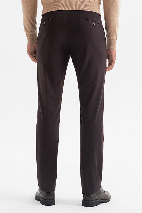 Брюки из хлопка, цвет Коричневый темный