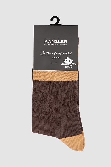 Носки из хлопка, цвет Коричневый