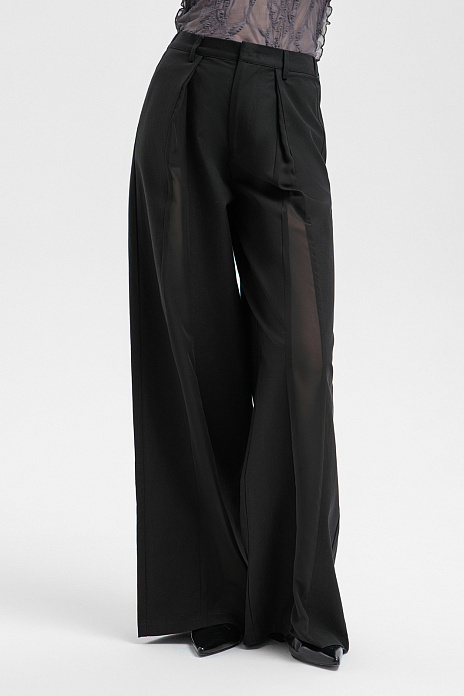 Брюки из хлопка и тенсела, цвет Черный