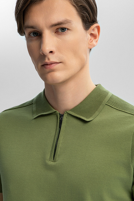 Поло из хлопка Пима, цвет Зеленый