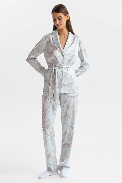 Пижама с журавлями, цвет 