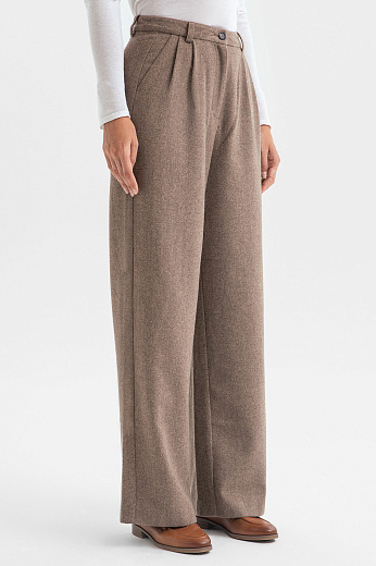 Брюки палаццо из смесовой шерсти