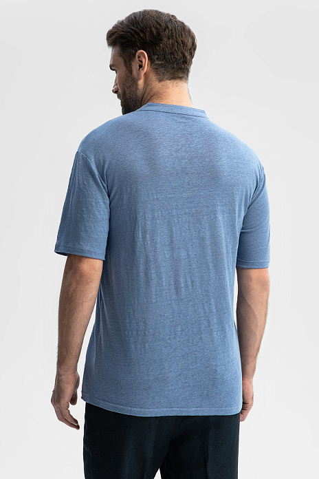 Футболка изо льна, лимитированная коллекция, цвет Голубой