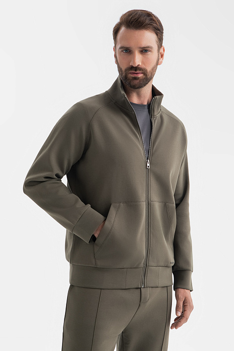 Толстовка из хлопка цвета хаки, цвет Хаки