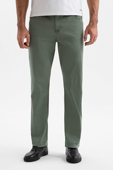 Брюки из хлопка, цвет Зеленый