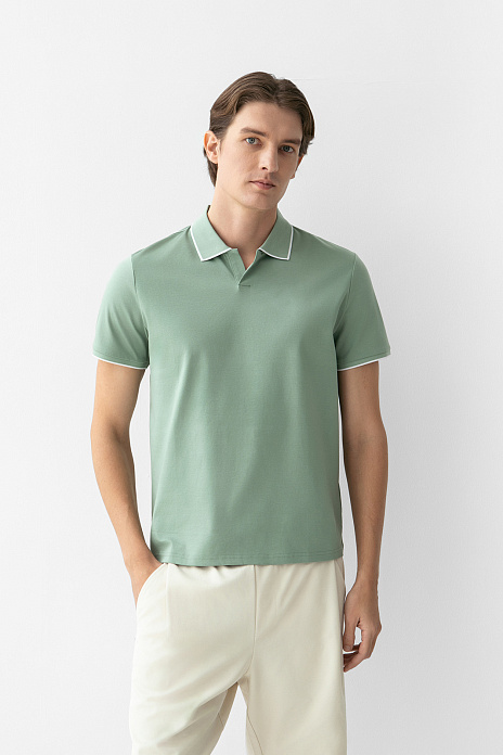 Поло из мерсеризованного хлопка, цвет Мятный