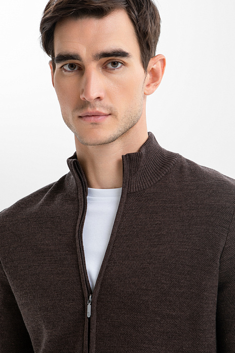 Кардиган из шерсти, цвет Коричневый