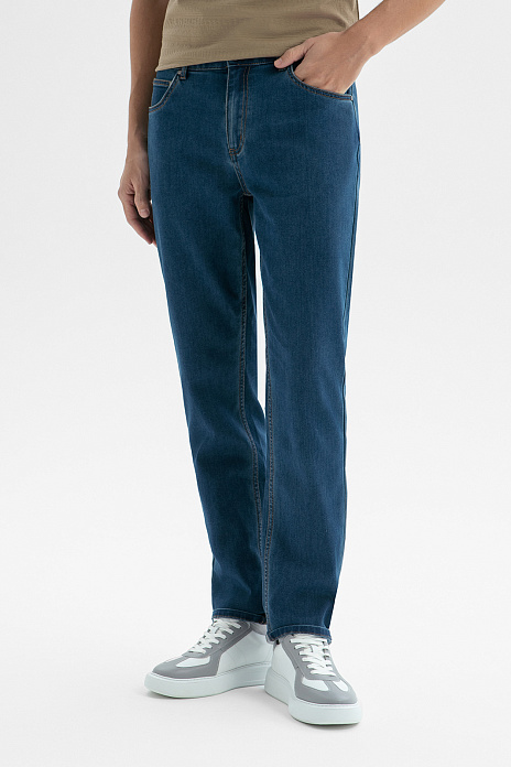 Джинсы прямого силуэта, цвет Голубой