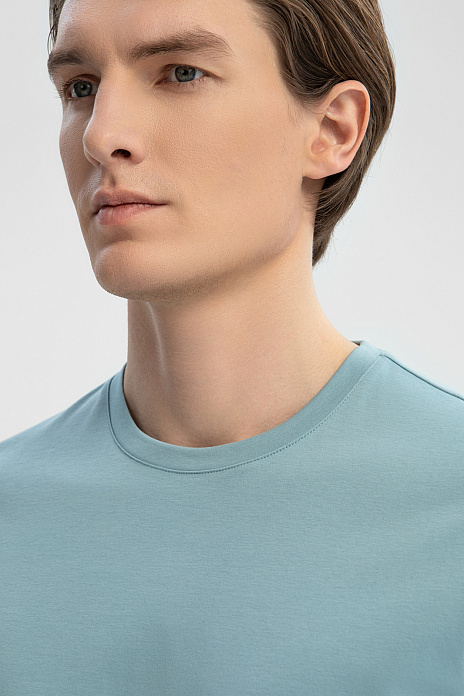 Футболка из мерсеризованного хлопка, цвет Синий