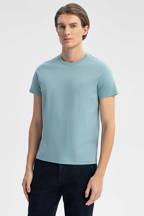 Футболка из мерсеризованного хлопка, цвет Синий