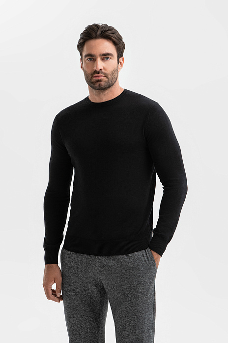 Джемпер из шерсти, цвет Черный