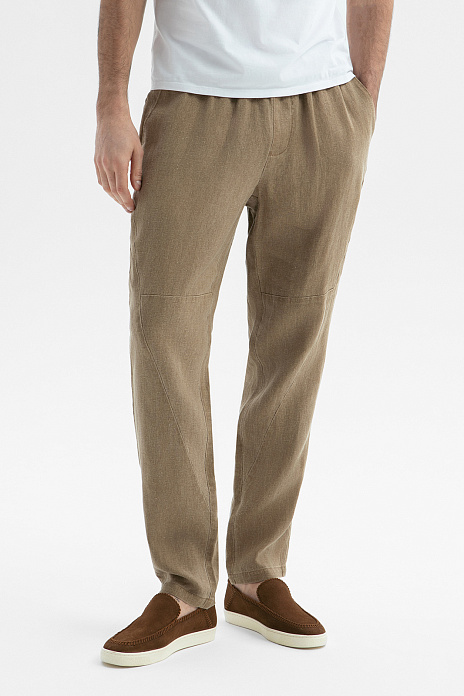 Брюки изо льна, лимитированная коллекция, цвет Бежевый