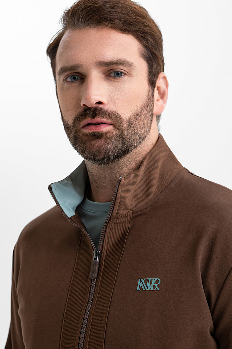 Толстовка из хлопка, цвет Коричневый