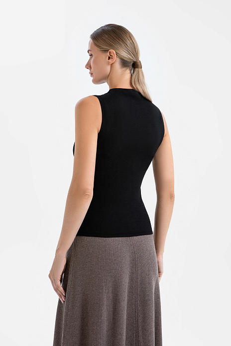 Топ из шерсти, цвет Черный