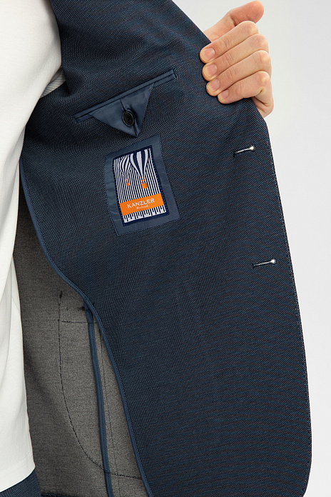 Пиджак однобортный, цвет Синий темный