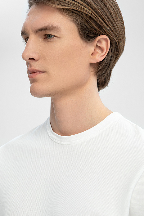 Молочная хлопковая футболка, цвет Молочный