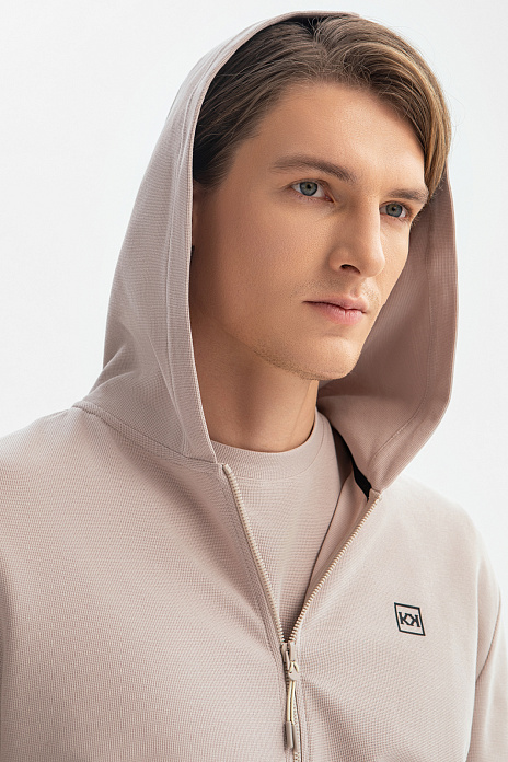 Толстовка из хлопка, бежевый цвет, цвет Бежевый