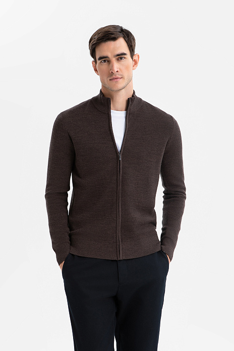 Кардиган из шерсти, цвет Коричневый