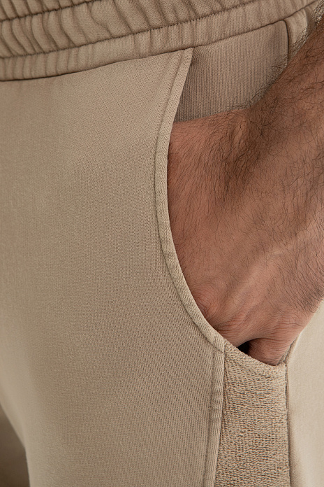 Брюки спортивные из хлопка, цвет Бежевый