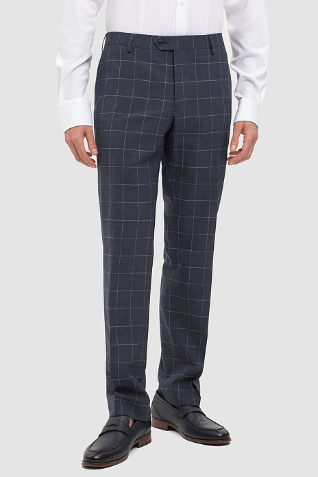 Брюки из шерсти, устойчивой к сминанию, цвет Серый