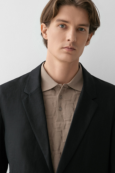 Пиджак изо льна, цвет Черный