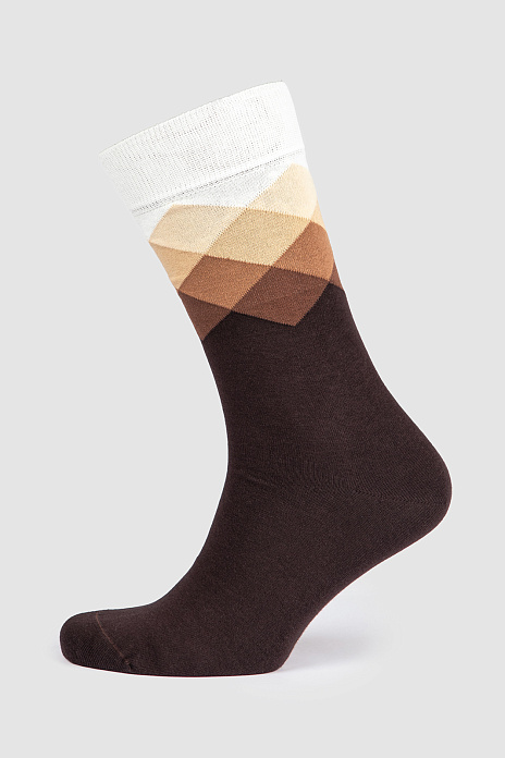 Носки из хлопка, цвет Коричневый темный