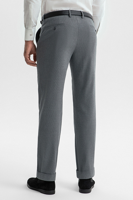 Брюки с отворотами, цвет Серый